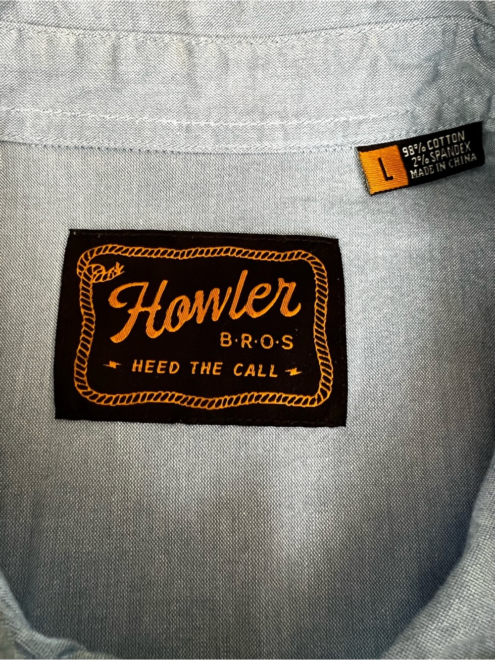 Howler Brothers Crosscut Deluxe Beach Blooms Blue Short-Sleeve Western Shirt L - Picture 9 of 13